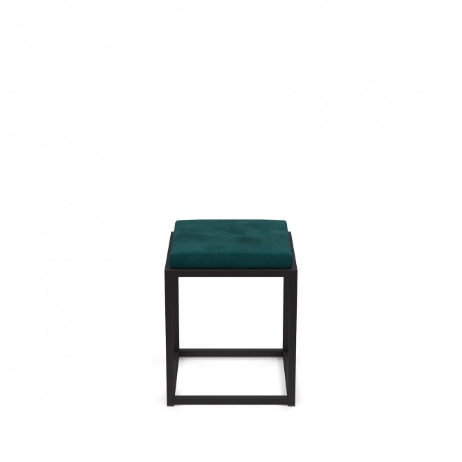 Табурет Верм-46 (360*360*460) velur azure/черный