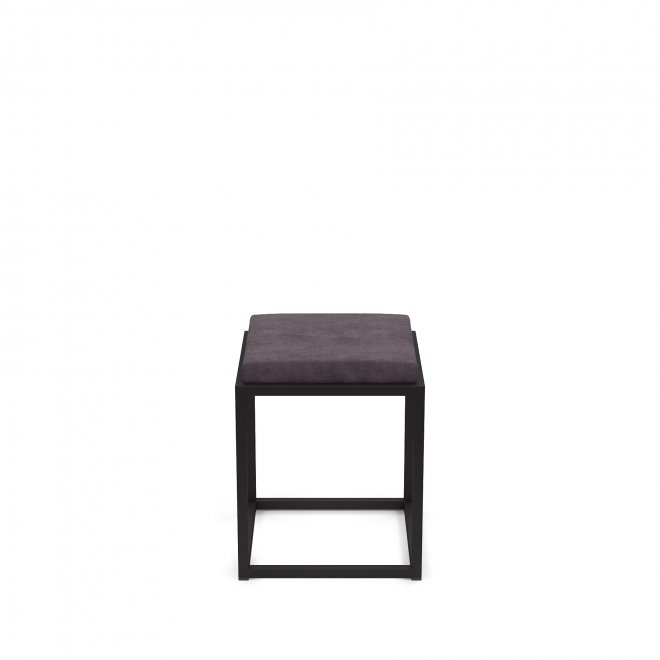 Табурет Верм-46 (360*360*460) velur grey/черный