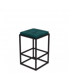 Барный стул Верм-65 velur azure/черный