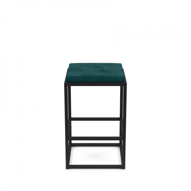 Барный стул Верм-65 (400*400*650) velur azure/черный