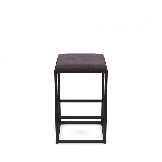 Барный стул Верм-65 (400*400*650) velur grey/черный