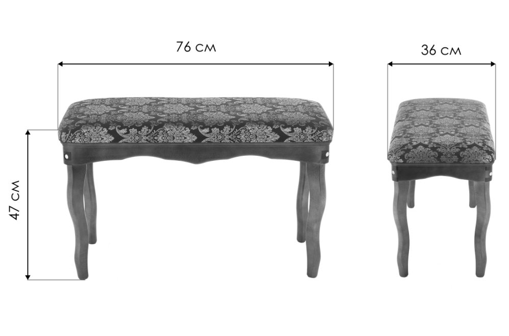 Банкетка Амадео орех / шоколад