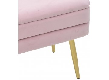 Банкетка Jean розовая / золотая