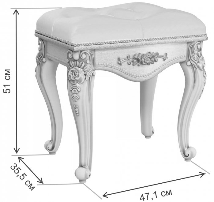 Банкетка Да Винчи белый