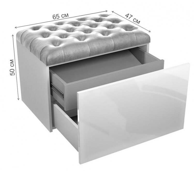 Банкетка Графтон 0806.М1.Т650.А/20 650 антрацит / bella 20