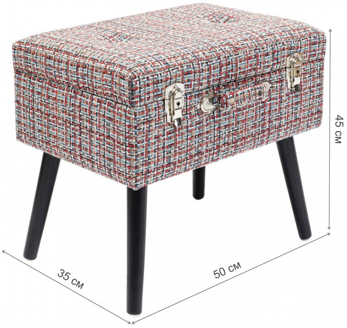 Банкетка Suitcase красный