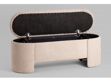 Банкетка Келмор с местом для хранения букле капучино