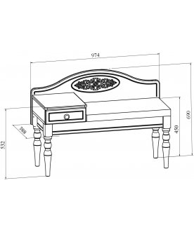 Банкетка Ассоль АС-41 правая