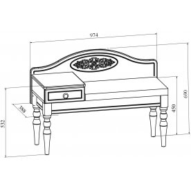 Банкетка Ассоль плюс АС-41 правая