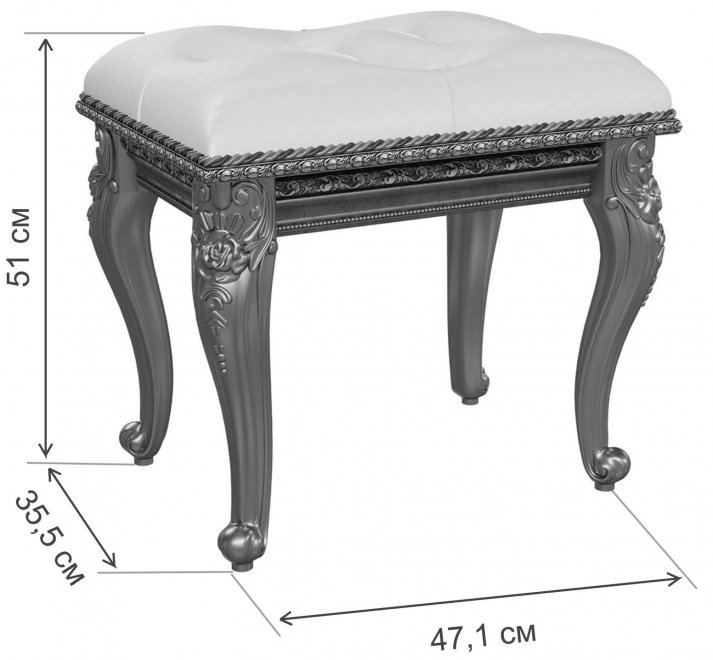 Банкетка Версаль слоновая кость