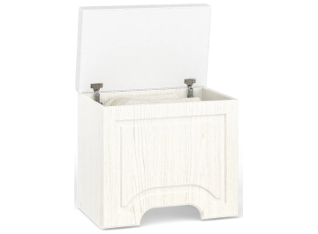 Банкетка Ливерпуль 14.02 белый / ясень ваниль НМ-1012-100 пвх / эко 100 к/з гранд белый