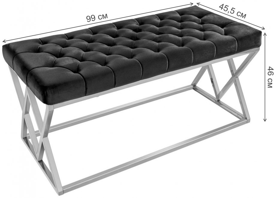 Скамейка Президиум черный / золото