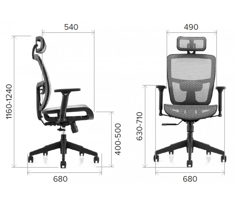 Эргономичное кресло Everprof Dublin сетка черный