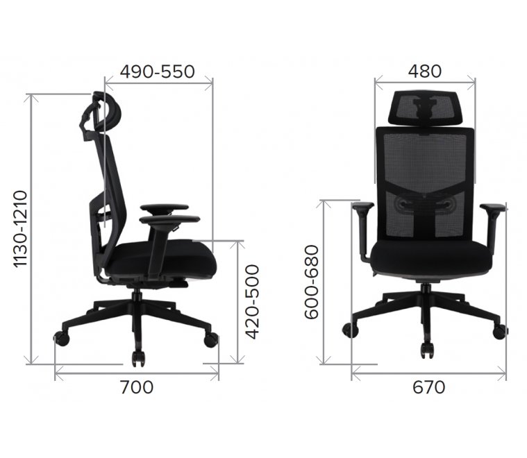 Эргономичное кресло Everprof Fuji сетка черный