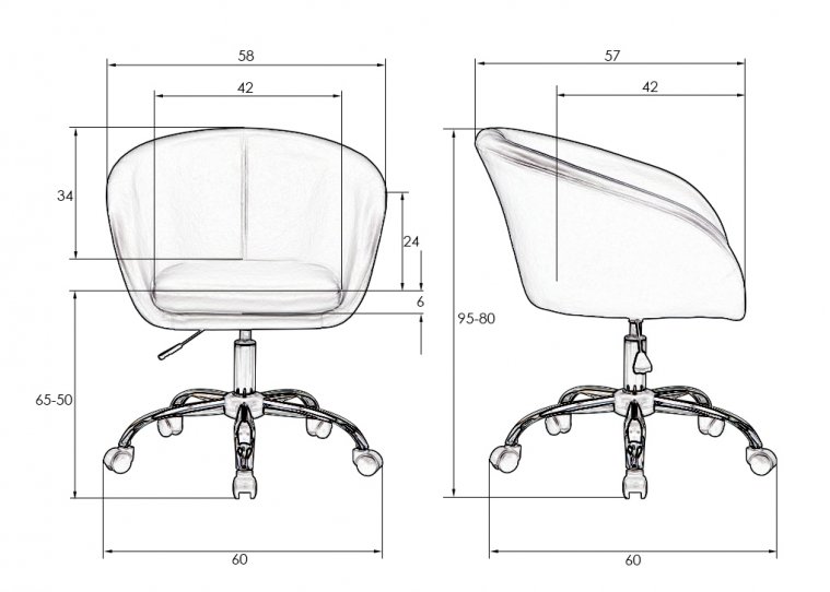 Компьютерное кресло 9500-LM серое