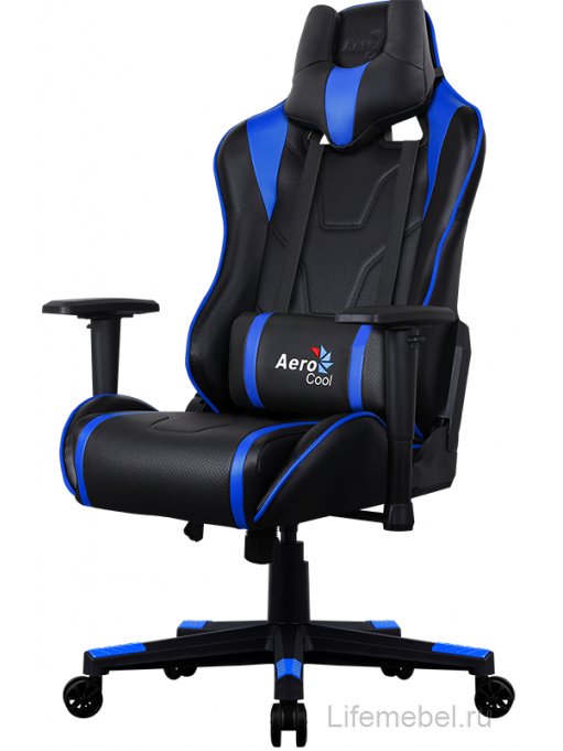 Компьютерное кресло Aerocool AC220 AIR-BB black / blue