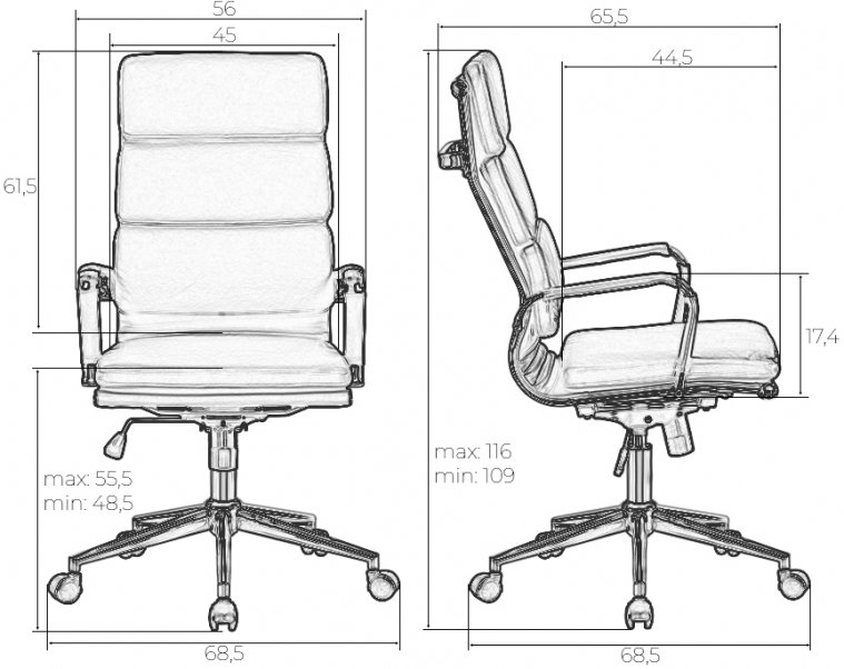 Компьютерное кресло Arnold коричневое / хром