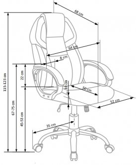 Игровое компьютерное кресло Barton черный / белый