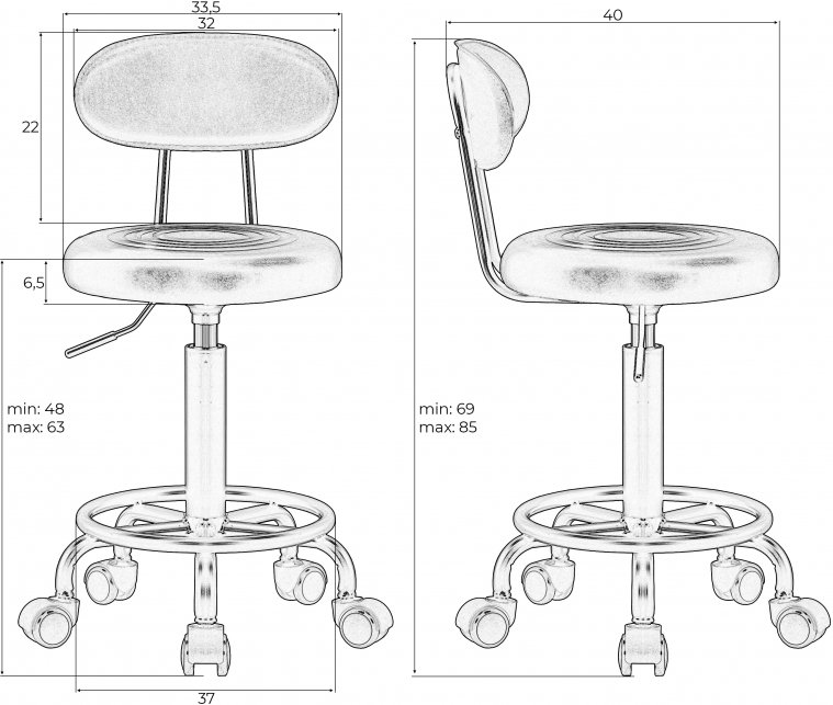 Компьютерное кресло Billy белое