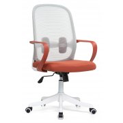 серая сетка / красная ткань