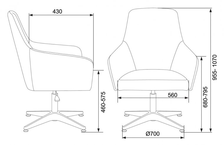 Компьютерное кресло Бюрократ CH-390 black черное