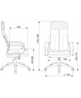 Компьютерное кресло Бюрократ CH-608/ECO