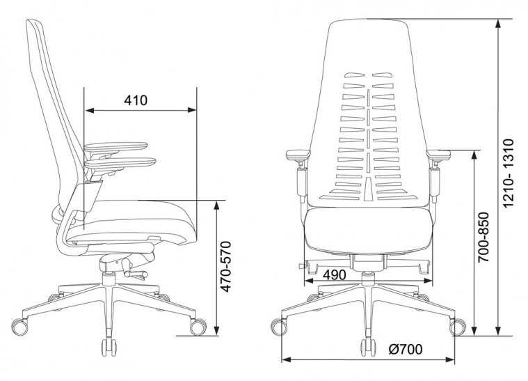 Компьютерное кресло Бюрократ Dali black черное