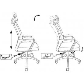 Компьютерное кресло Бюрократ MC-201-H