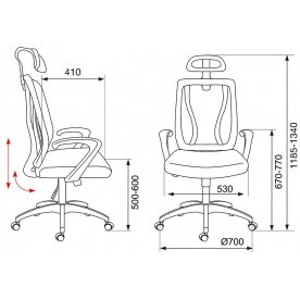 Компьютерное кресло Бюрократ MC-411-H