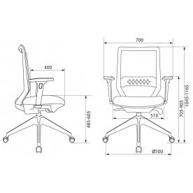 Компьютерное кресто Бюрократ MC-W611NL