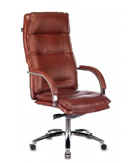 Компьютерное кресло T-9927walnut светло-коричневый leather eichel / хром
