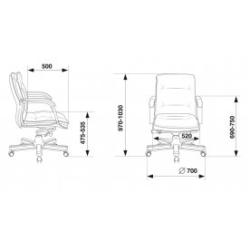 Компьютерное кресло Бюрократ T-9927WALNUT-LOW