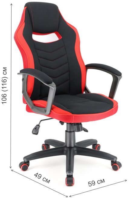 Компьютерное кресло Camaro черное / красное