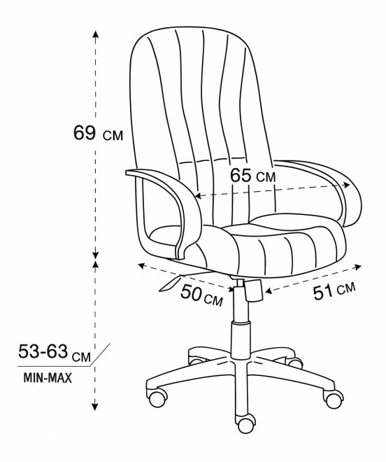 Компьютерное кресло CH833 черный экокожа