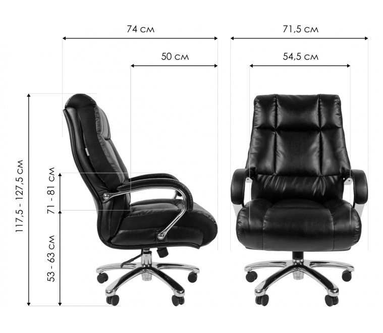 Компьютерное кресло Chairman 405 экопремиум черное