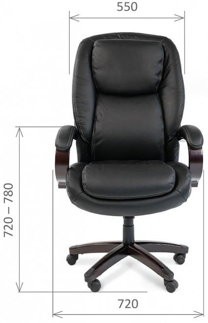 Компьютерное кресло Chairman 408 кожа черная