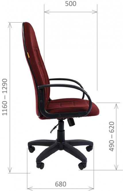 Компьютерное кресло Chairman 727 бордовое
