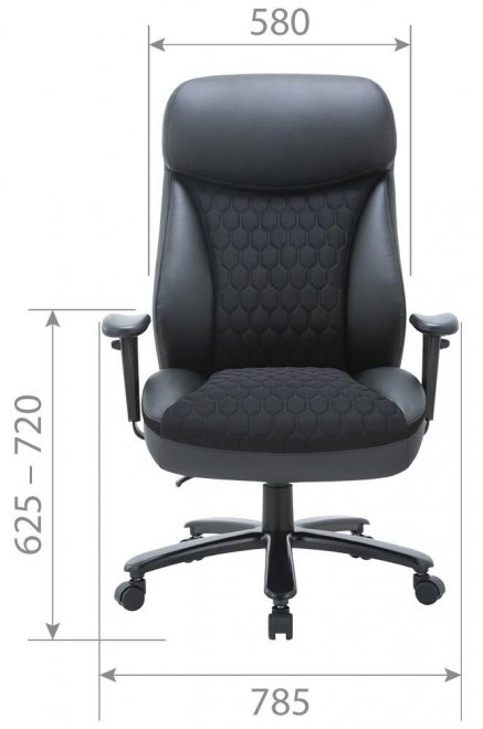 Компьютерное кресло Chairman CH414 экокожа / ткань черный