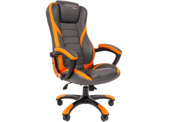 Компьютерное кресло Chairman game 22 экопремиум серое / оранжевое