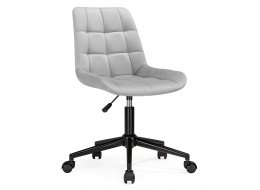 Компьютерное кресло Честер светло-серый велюр / черный