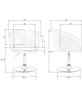 Кресло офисное Dobrin Edison Black черный велюр 1922-21