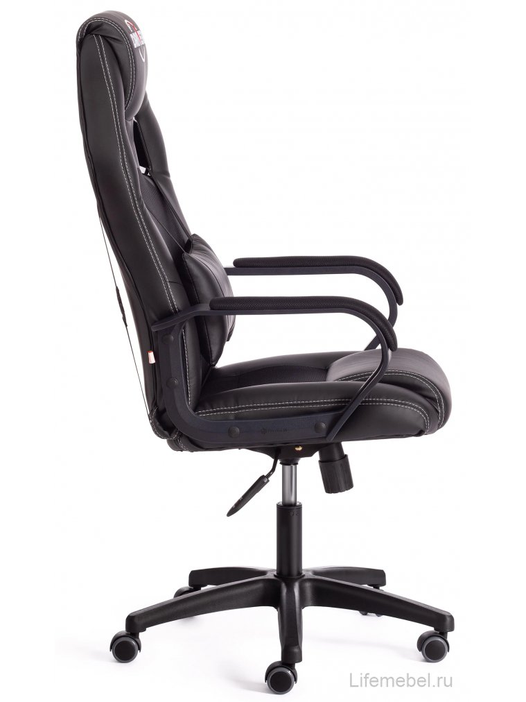 Компьютерное кресло Driver/Драйвер кожзам черный / ткань черный