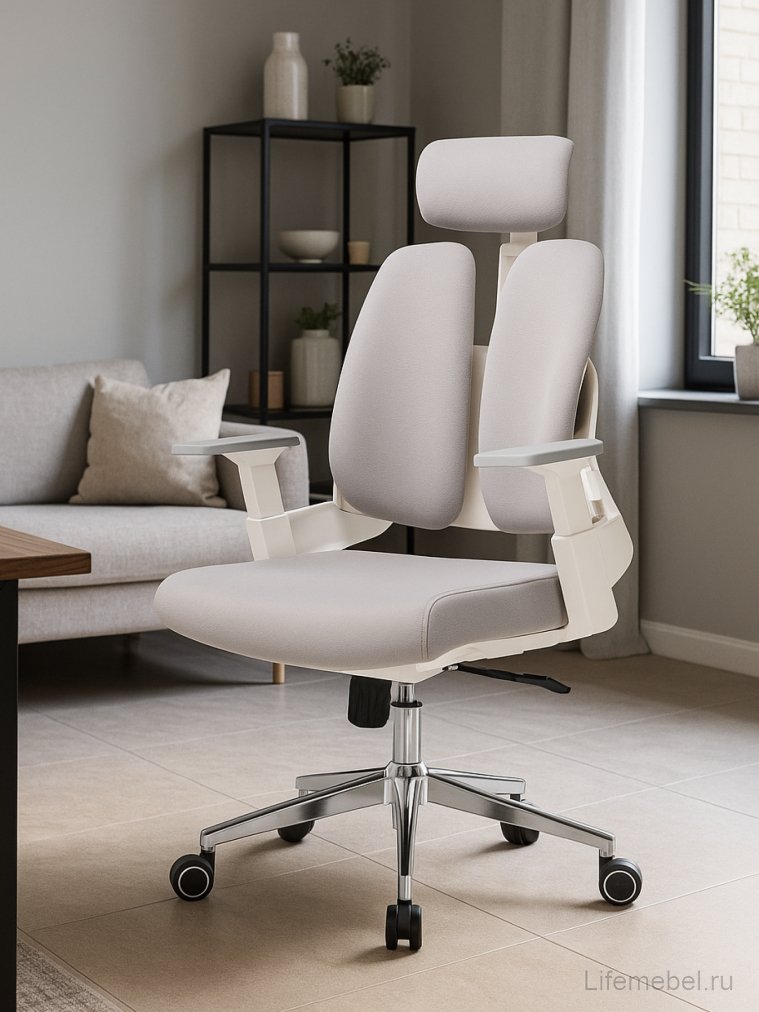 Компьютерное кресло Hiba gray / chrome