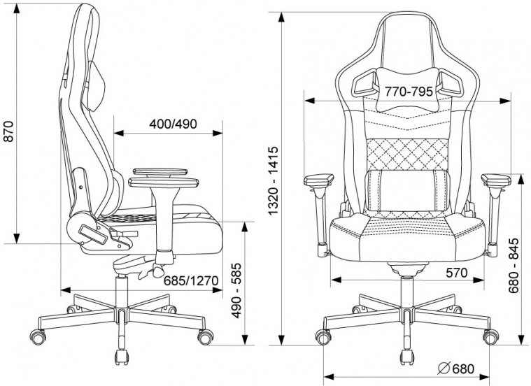 Компьютерное кресло Hunter экокожа черный