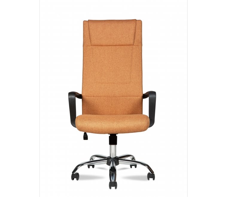 Компьютерное кресло КЛЕРК ХРОМ коричневый