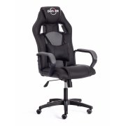 черный кожзам / серый