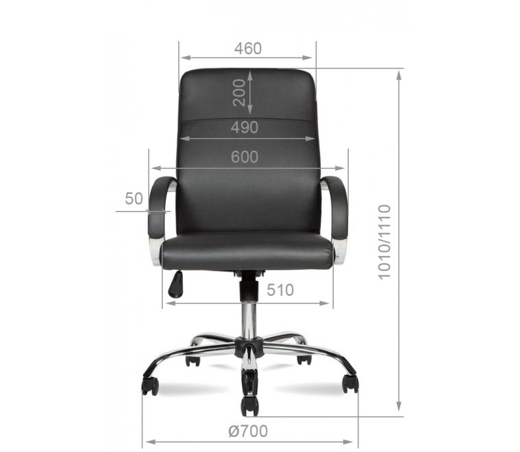 Компьютерное кресло М-175 В хром черный