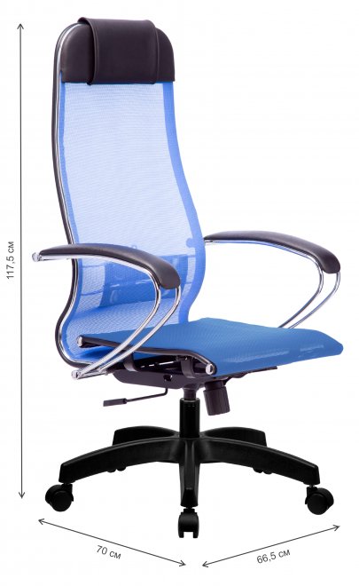 Компьютерное кресло МЕТТА-4 васильковый / васильковый