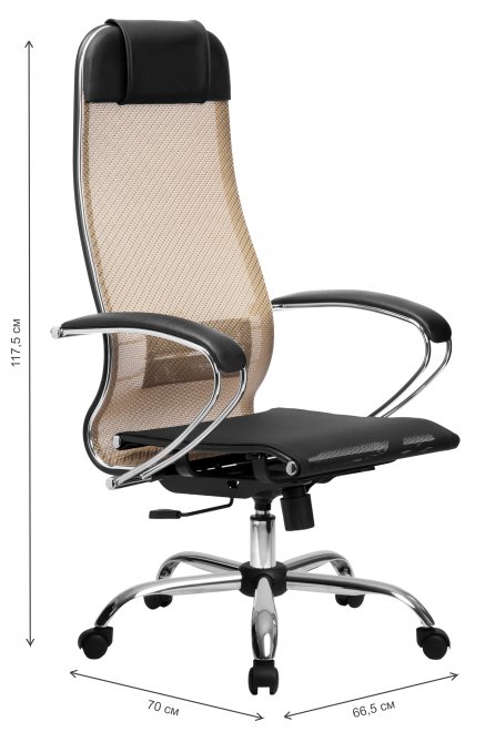 Компьютерное кресло МЕТТА-4 золотой ротанг