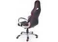 Компьютерное кресло Мустанг Х CX0496H black red серый пластик / экокожа черная / красная строчка